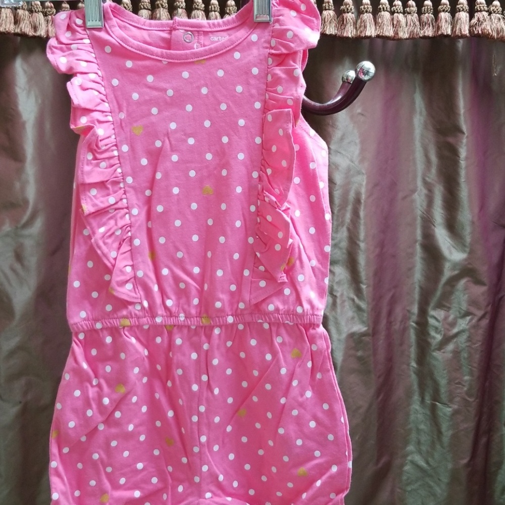 Pink polk a dot  jumpsuit